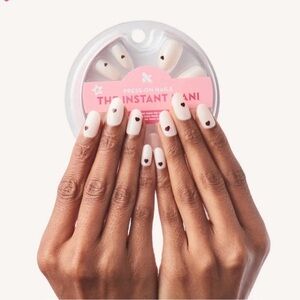 Press-On Nails with Black Heart Design -Design is Vampy Heart